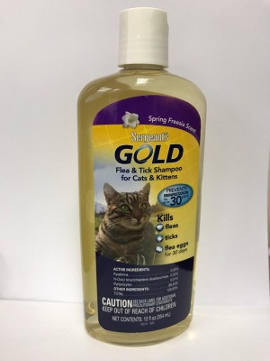 Sergeant's 金裝貓用除蝨潔毛液 - 12fl.oz