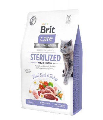 BRIT CARE - Sterilized Weight Control 絕育貓減肥無穀物配方 2KG 