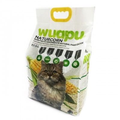 Wuapu 粟米豆腐貓砂(綠茶味) 17.5L 