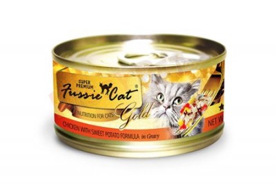 Fussie Cat 高竇貓金鑽貓罐頭 - 雞肉 + 甜薯 80g