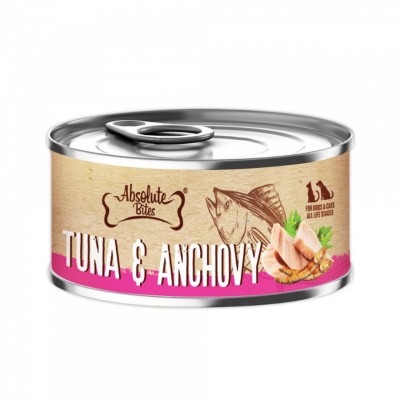 Absolute Bites  吞拿魚+鯷魚 無穀物 罐頭 80g