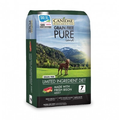 Canidae Pure Land 無穀物成犬北美野牛、羊肉(草原配方) 21lbs