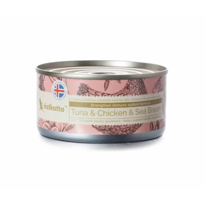 Astkatta 增強免疫力系列 白鰹吞拿魚+走地雞肉及海鱸魚 主食貓罐頭 170g