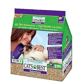 Cat's Best 不黏毛黏結木貓砂 20L (GOLD) x 4