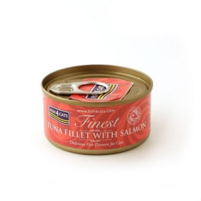 Fish4Cats 吞拿魚塊+三文魚貓罐頭 70g