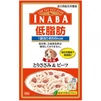 INABA - IRD-01 低脂肪軟包狗糧 ( 雞肉+牛肉 )80g