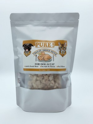 PURE! 貓犬脫水小食 (鴨肉) 300g(獨立包裝)
