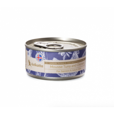 Astkatta 慕絲系列 吞拿魚及雞肉慕絲 高齡及成貓 主食貓罐頭 80g