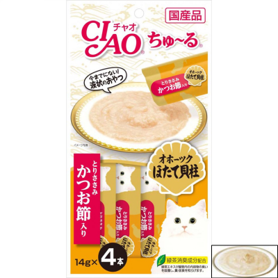 CIAO SC102 帶子雞肉鰹魚除臭配方肉醬 14g X 4