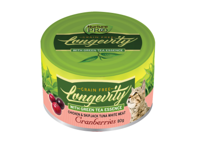 Nurture Pro Chicken & Skipjack Tuna Meat with Cranberries 雞+鰹魚金槍魚肉 小紅莓尿道健康 主食罐 80g