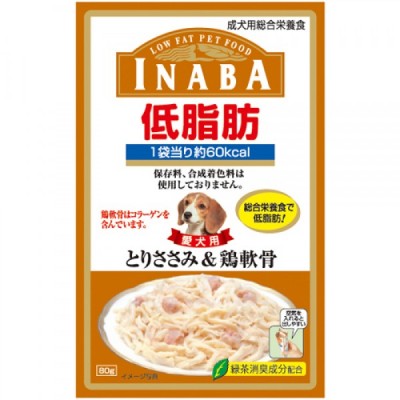 INABA - IRD-04 低脂肪軟包狗糧 ( 雞肉+雞軟骨 )80g
