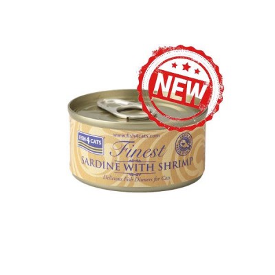 Fish4Cats Finest沙甸魚鮮蝦 貓罐頭 70G