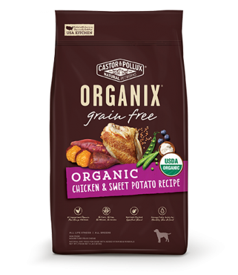 Organix USDA 無穀物成犬糧-有機雞肉甜薯配方 10lb