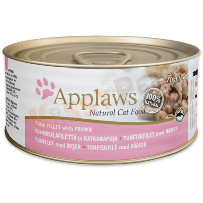 Applaws 吞拿魚柳+海蝦貓罐頭 70g